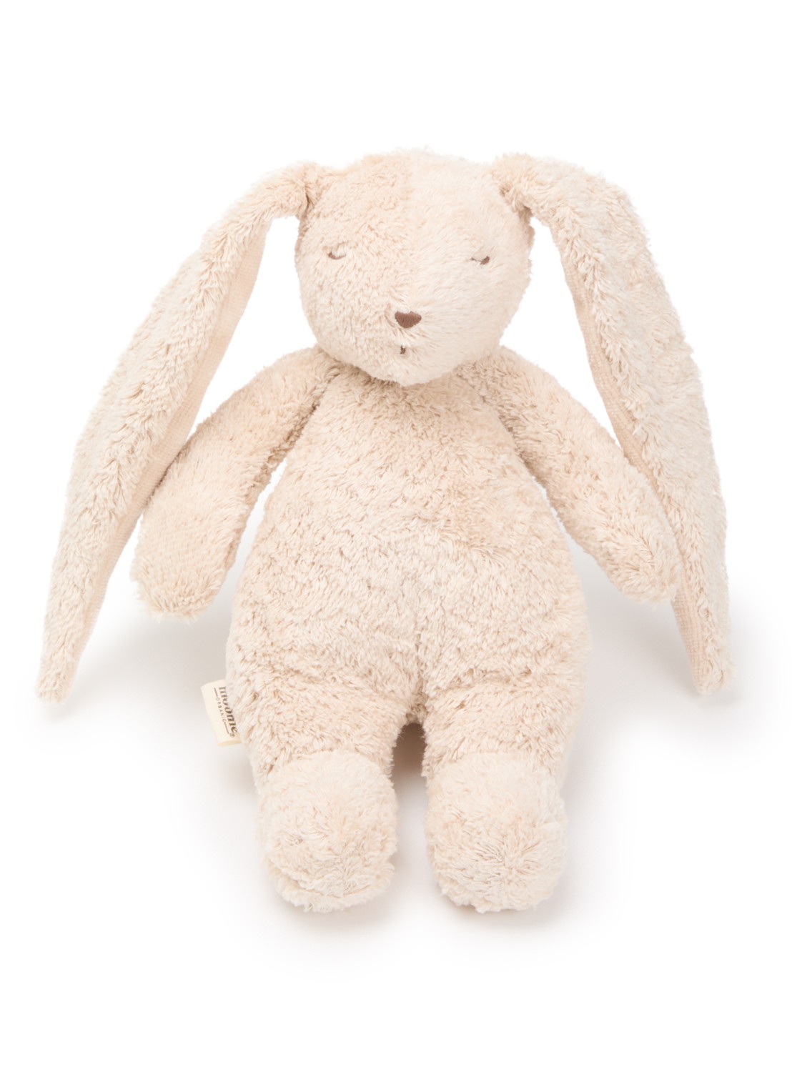 Moonie The Humming Friend Bunny muziekknuffel 28 cm - voorkant zand