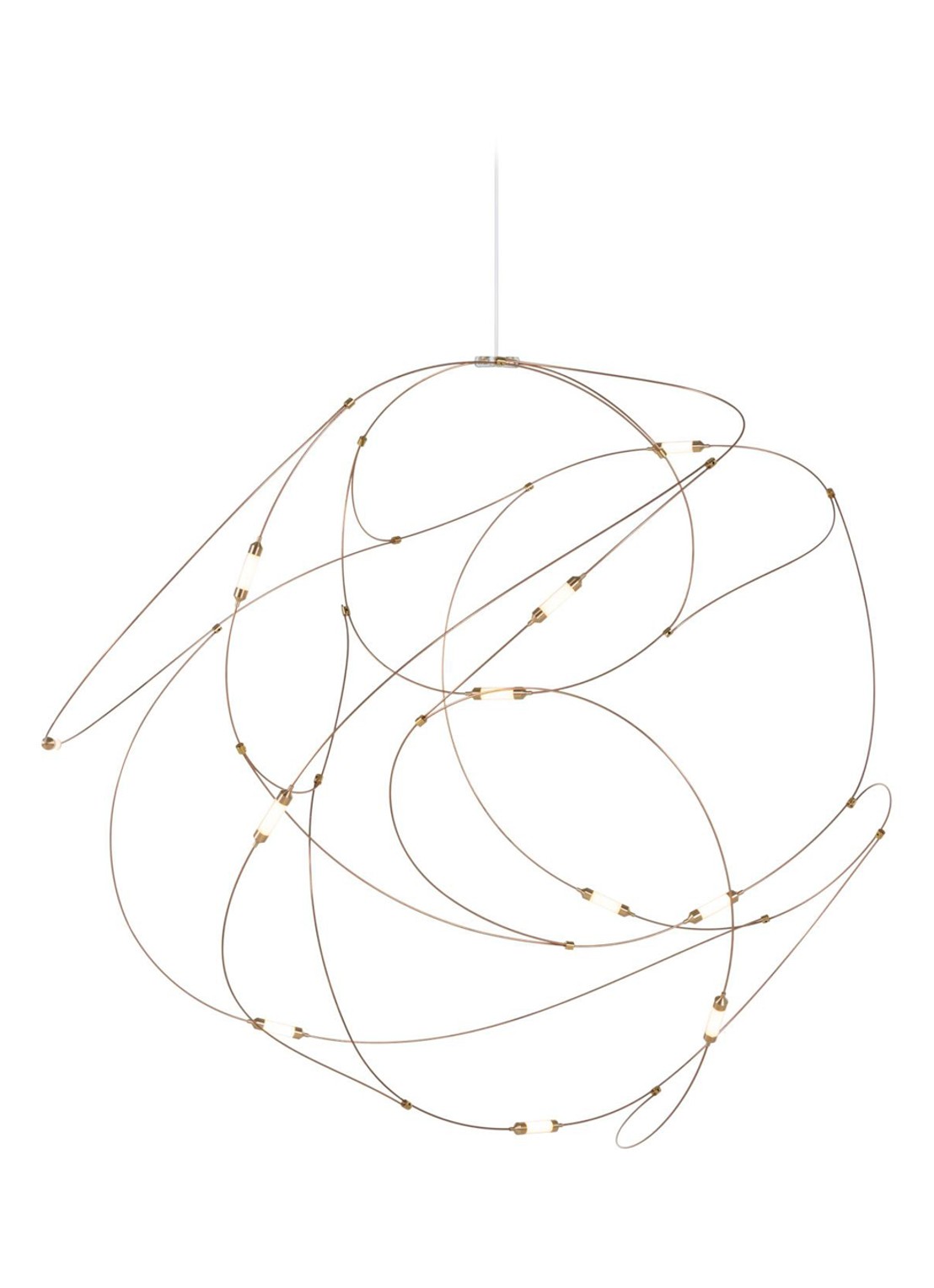 Moooi Flock of Light 11 hanglamp LED 80 x 65 cm - voorkant 2 koper