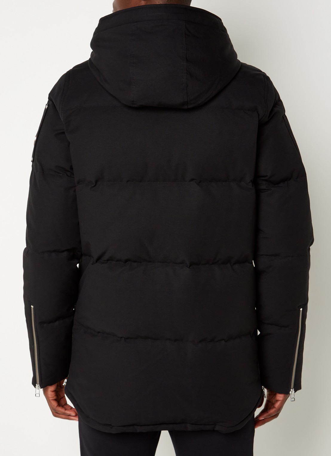 Moose Knuckles Forrestville puffer jack met donsvulling en afneembare capuchon - achterkant 3 zwart