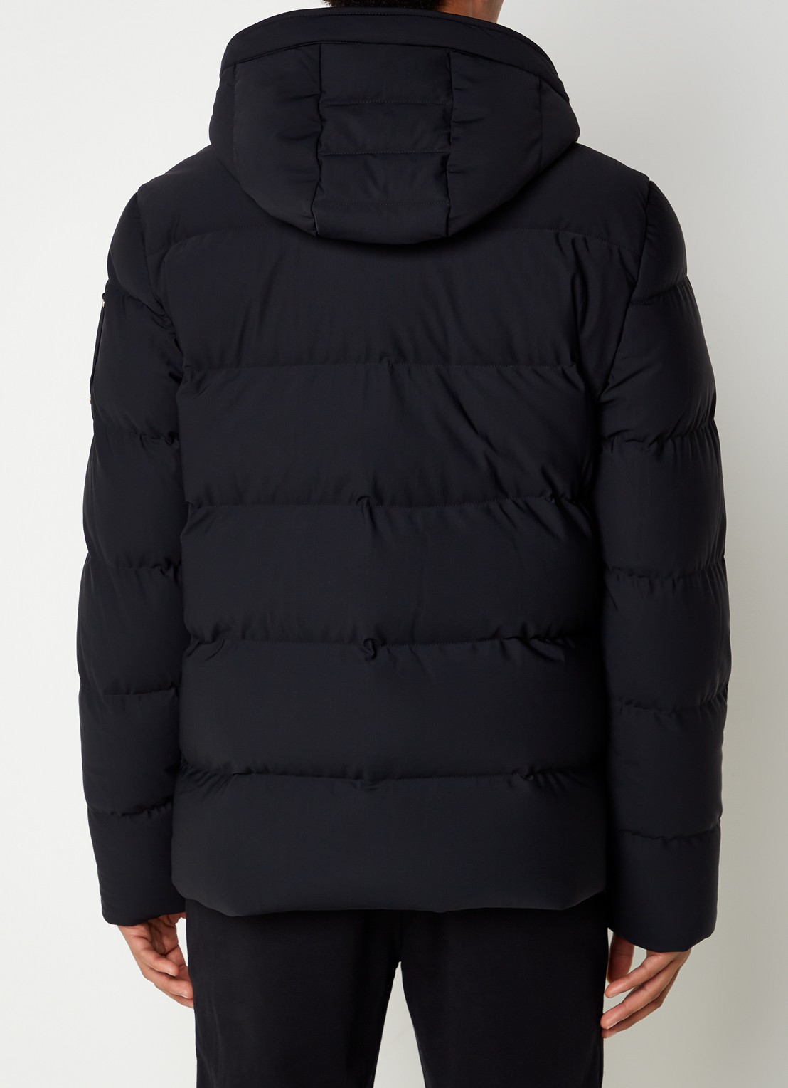 Moose Knuckles Gold Skillman puffer jack met donsvulling en afneembare capuchon - achterkant 6 zwart