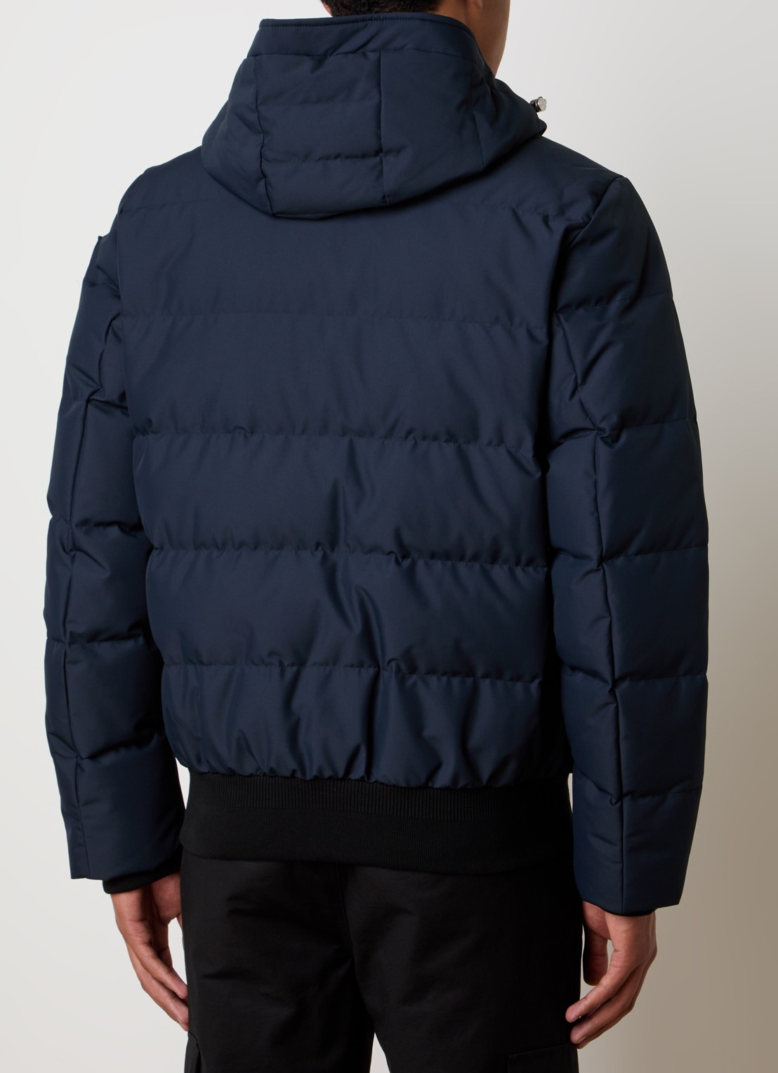 Moose Knuckles Puffer jas met donsvulling en ritszakken - achterkant 6 donkerblauw