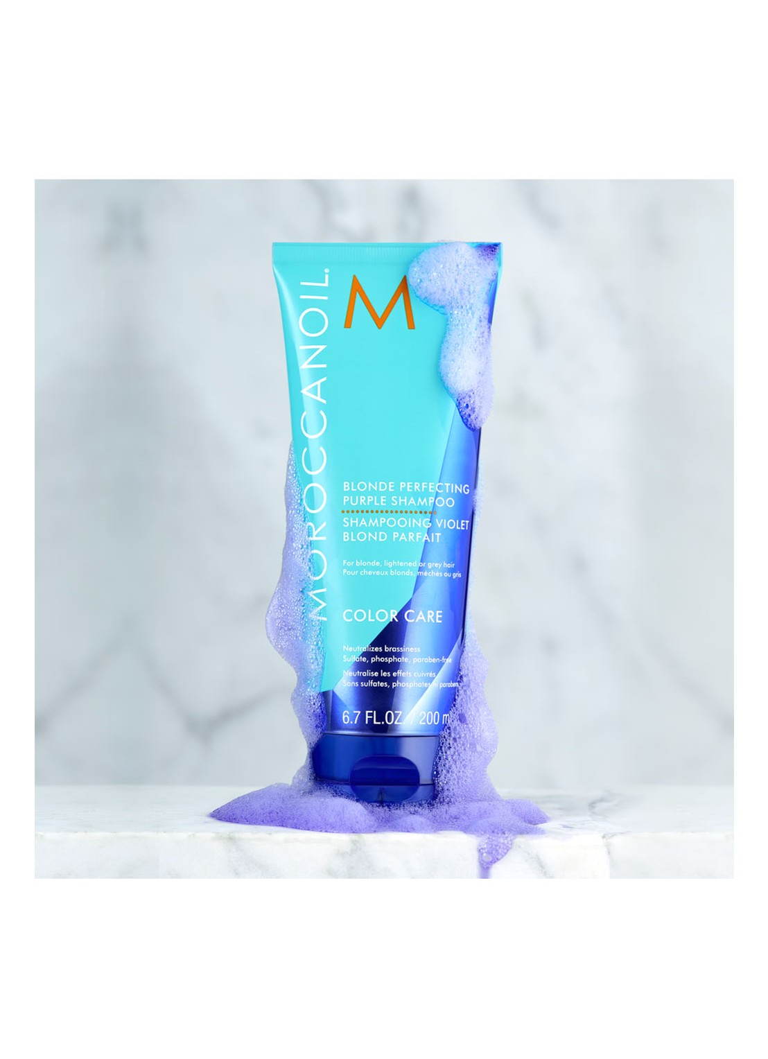 Moroccanoil Blonde Perfecting Purple Shampoo - zilvershampoo - detail 3 undefined