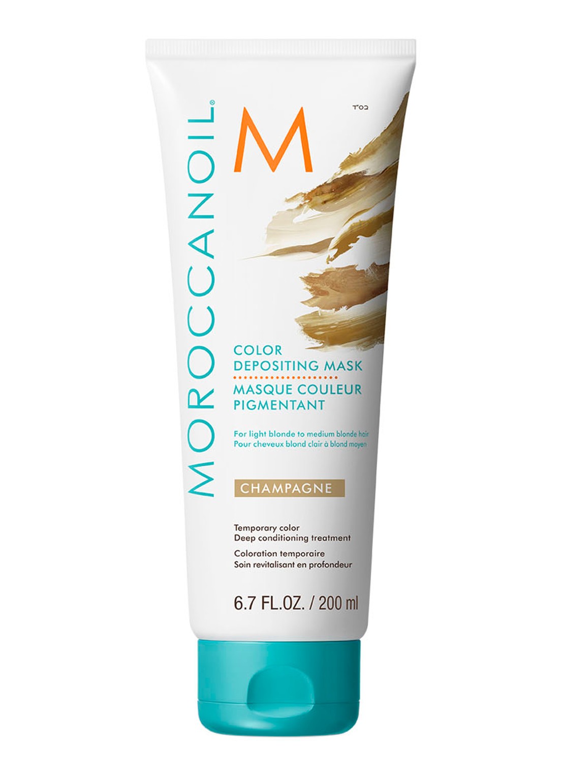 Moroccanoil Color Depositing Mask Champagne - verzorgend, uitwasbaar kleurmasker voor (licht-)blond tot medium blond haar - voorkant champagne