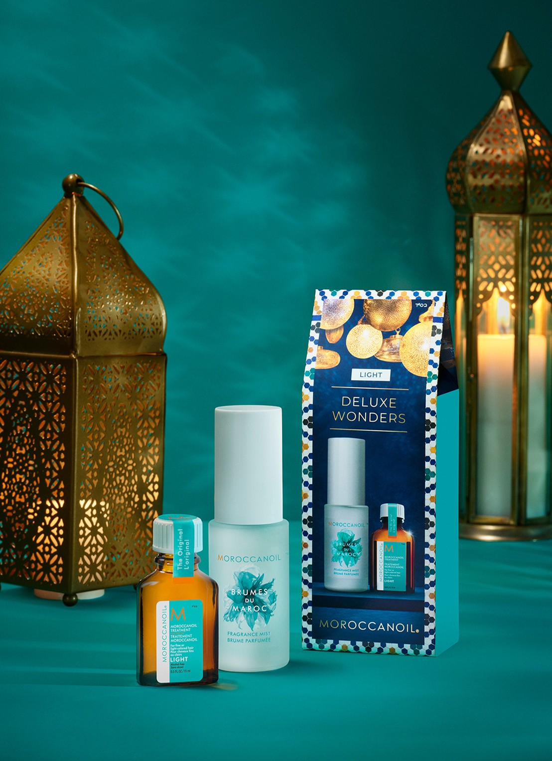 Moroccanoil Deluxe Wonders Stocking Stuffer Gift Set 2023 Light - Limited Edition verzorgingsset - voorkant 2 undefined