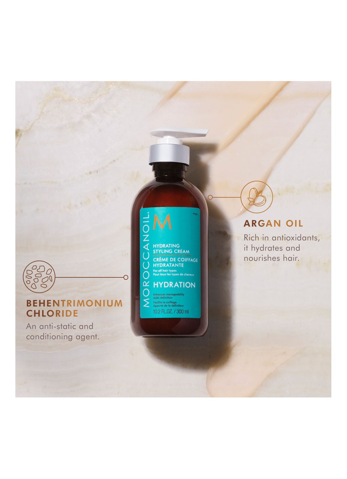 Moroccanoil Hydrating Styling Cream - leave-in conditioner - detail 3 undefined