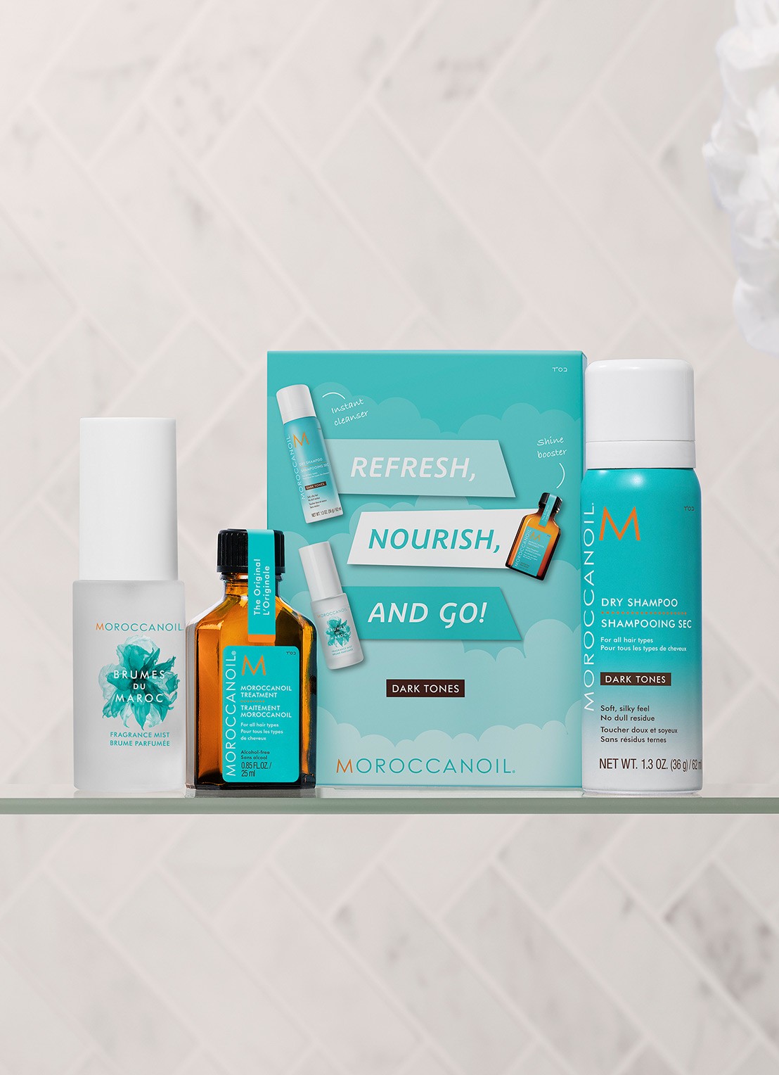 Moroccanoil Refresh, Nourish & Go Kit Dark Tones - verzorgingsset - voorkant 5 undefined