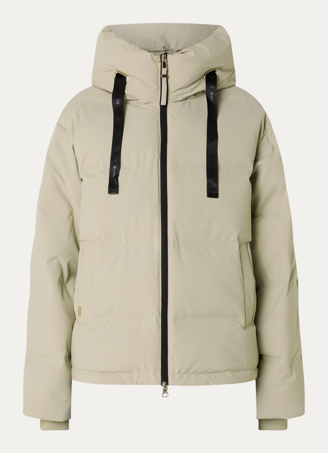 Mos Mosh Jilly puffer jack met donsvulling en steekzakken - voorkant 3 creme