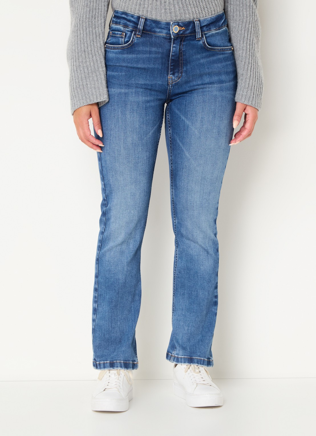 Mos Mosh MMAshley Imera high waist slim fit jeans met steekzakken - detail 4 indigo