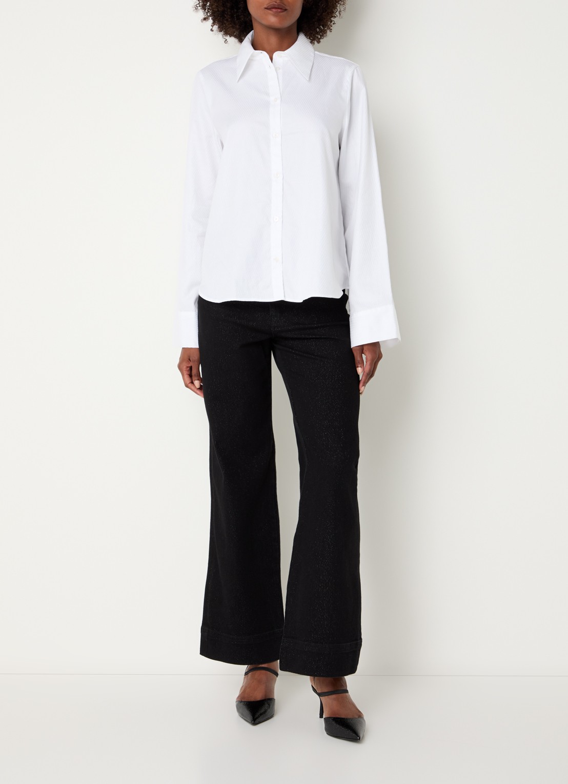 Mos Mosh MMAyen blouse met stropdas - voorkant 2 wit