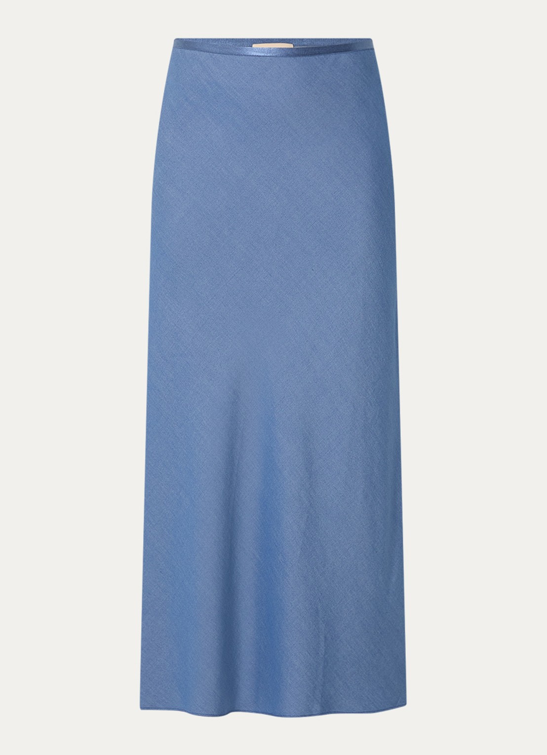 Mos Mosh MMBias maxi rok  - voorkant 3 staalblauw