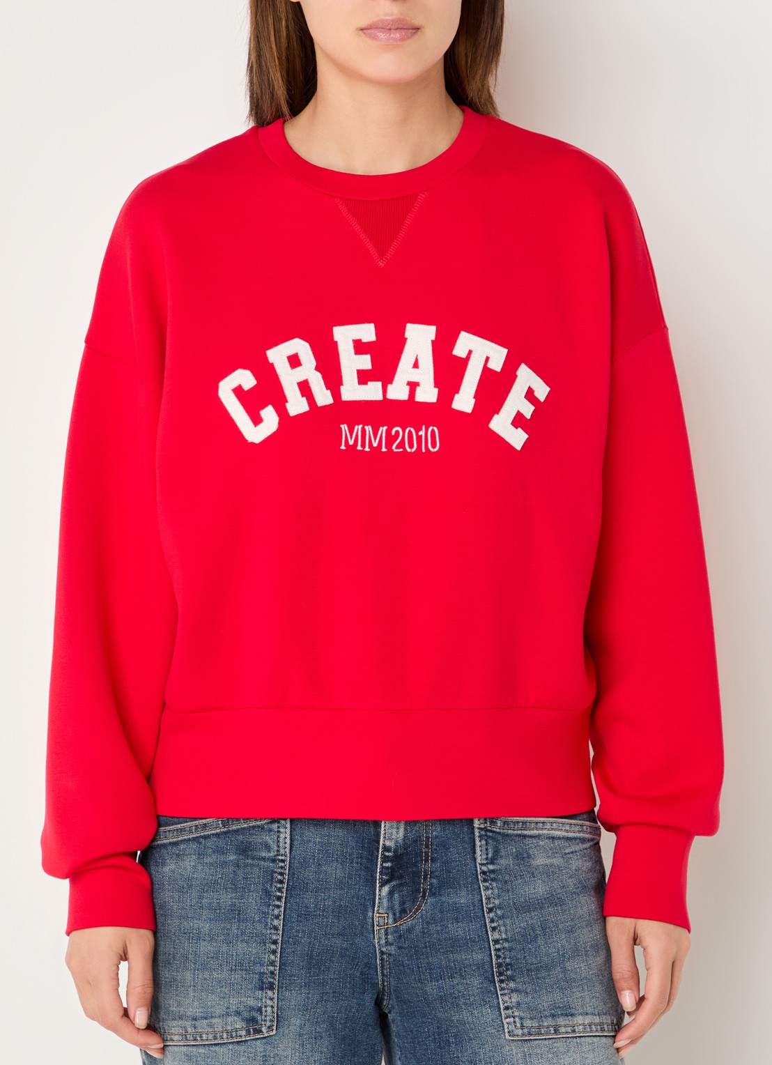 Mos Mosh MMCelli sweater met borduring - detail 3 rood