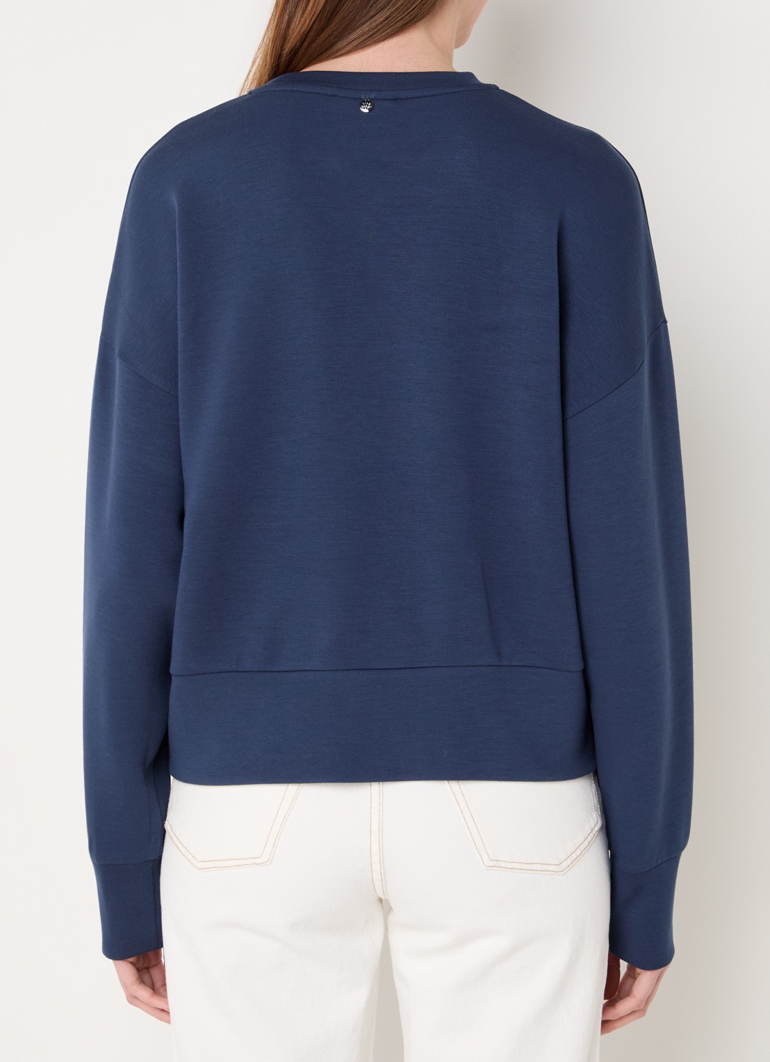 Mos Mosh MMCelli sweater met borduring - achterkant 4 donkerblauw