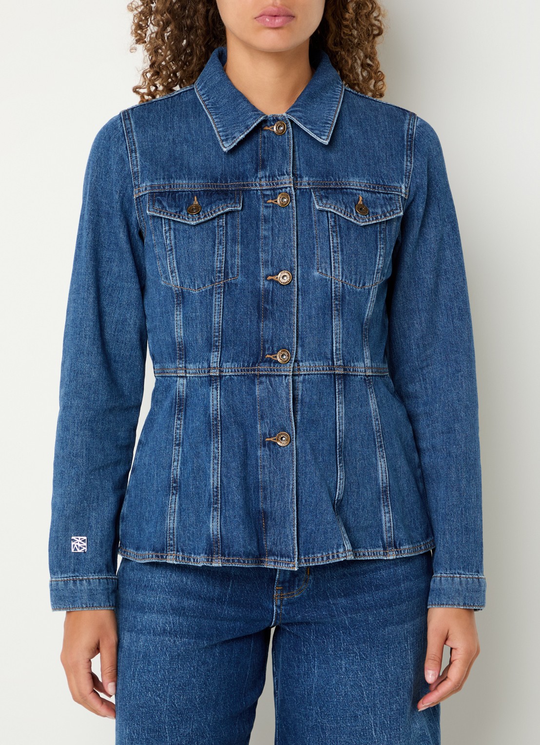 Mos Mosh MMCintura Odak blouse van chambray - detail 4 indigo
