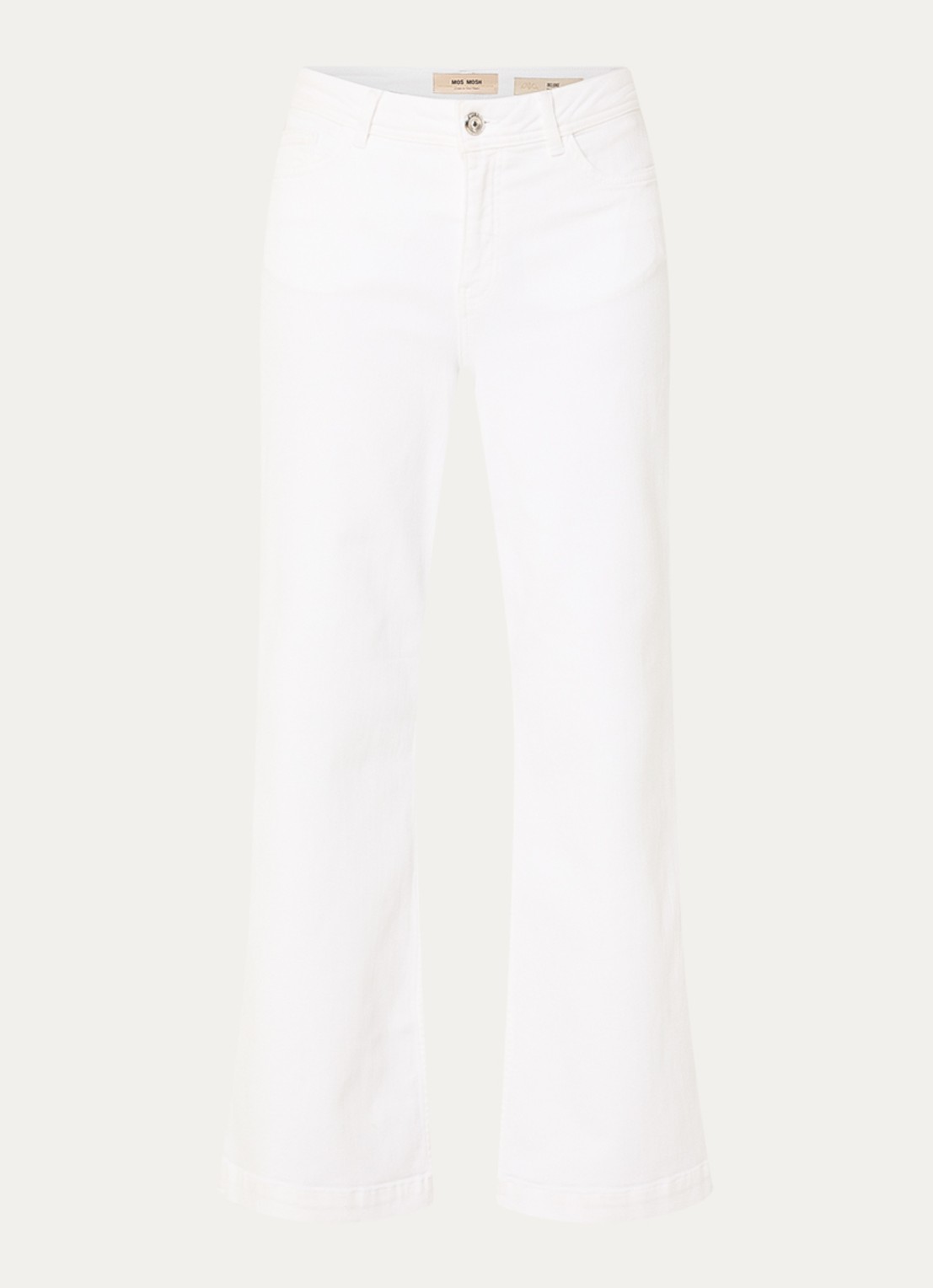 Mos Mosh MMDara Deluxe high waist flared jeans met gekleurde wassing - voorkant wit