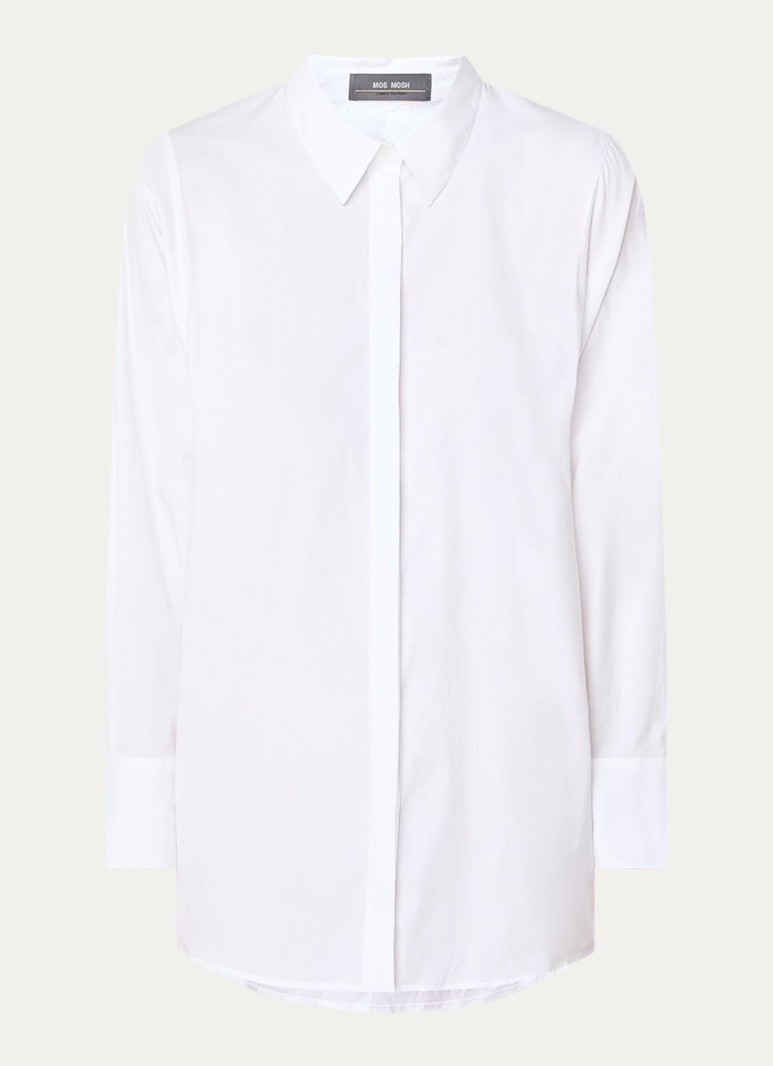 Mos Mosh MMEnola blouse met stretch - voorkant wit