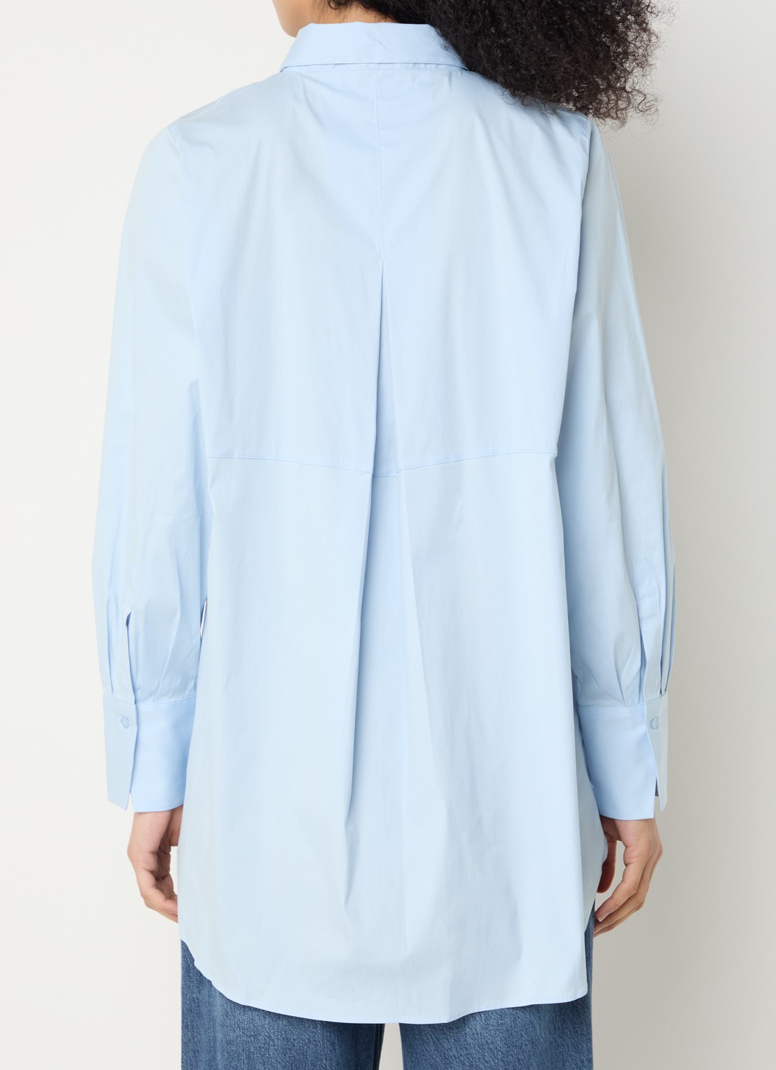 Mos Mosh MMEnola blouse met stretch - achterkant 3 lichtblauw
