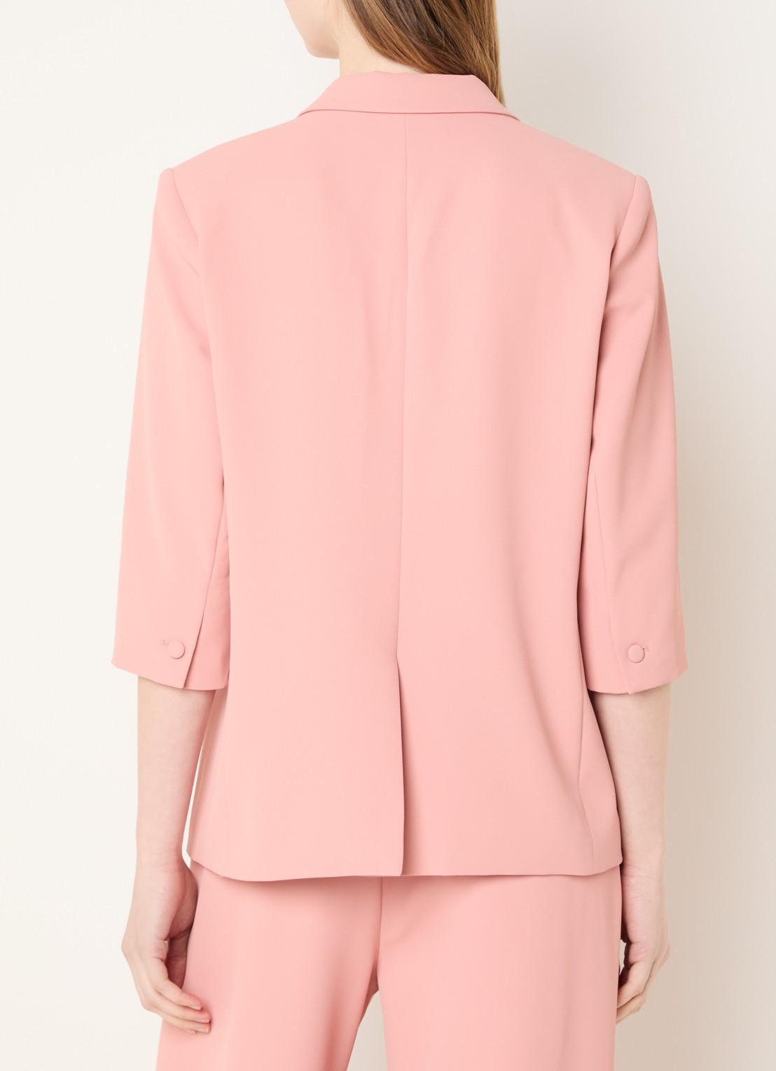 Mos Mosh MMJunie Miley blazer met sjaalkraag en paspelzakken - achterkant 4 roze