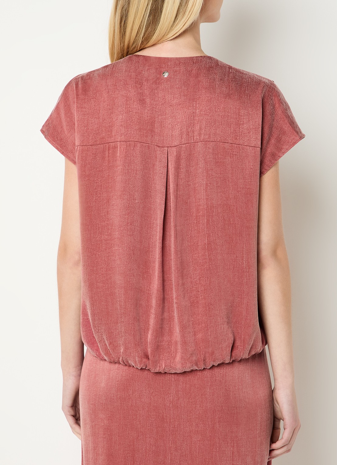 Mos Mosh MMKeli Nadie blouse met opgestikte zakken - achterkant 4 oudroze