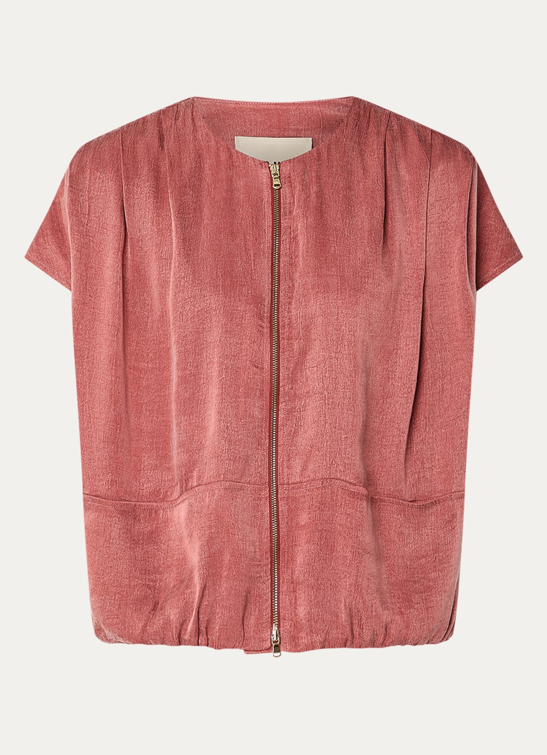 Mos Mosh MMKeli Nadie blouse met opgestikte zakken - voorkant oudroze