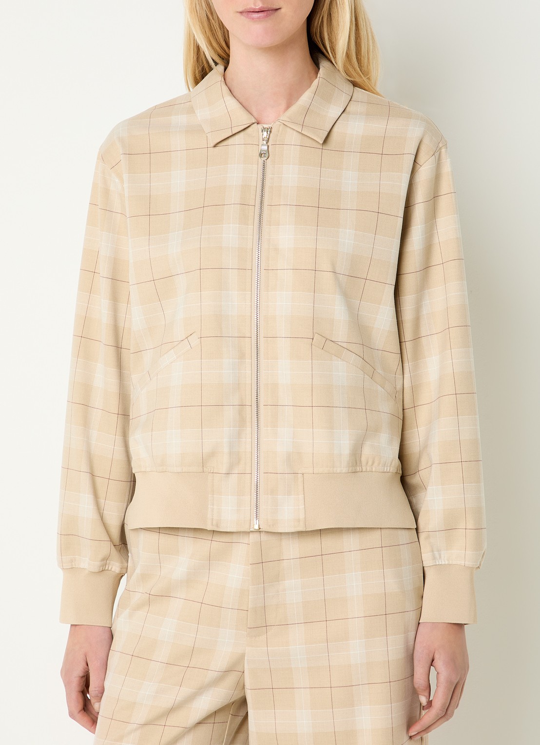 Mos Mosh MMKira Chelsea jack met ruitdessin - detail 3 beige