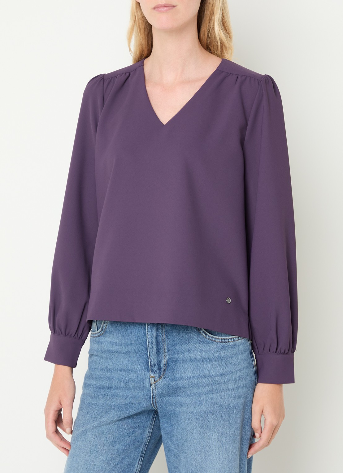 Mos Mosh MMKylie Miley top met pofmouw - detail paars