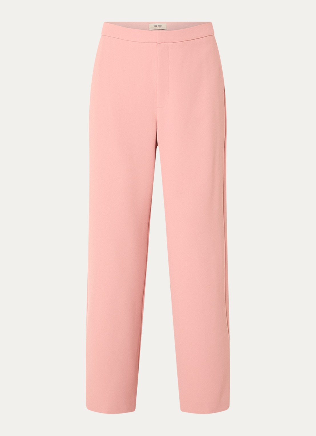 Mos Mosh MMLeya Miley high waist wide fit pantalon met steekzakken - voorkant roze