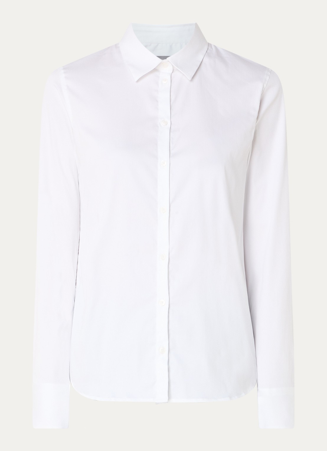 Mos Mosh MMMartina blouse met stretch - voorkant 3 wit