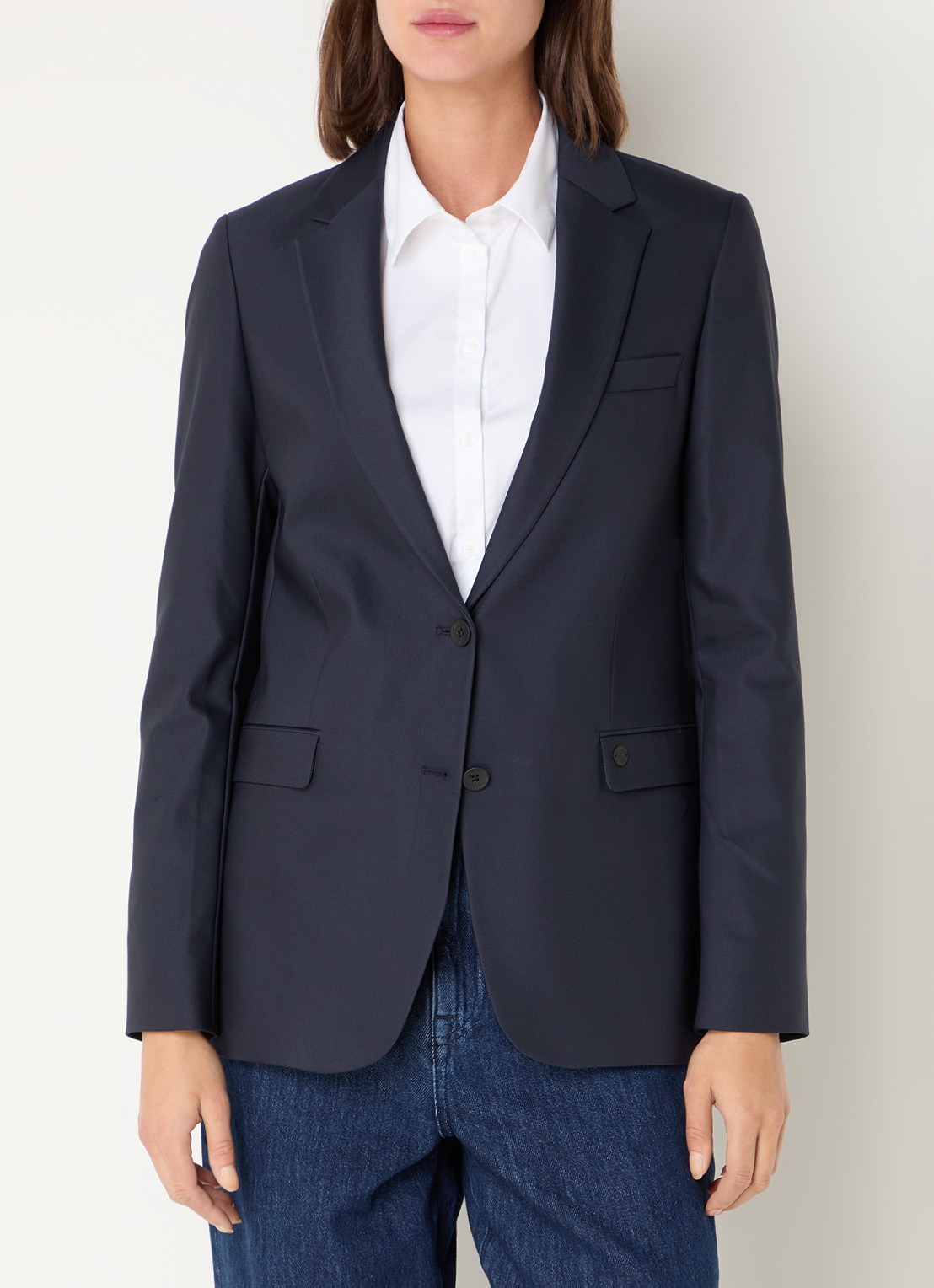 Mos Mosh MMMary Night blazer met klepzakken - detail 4 donkerblauw
