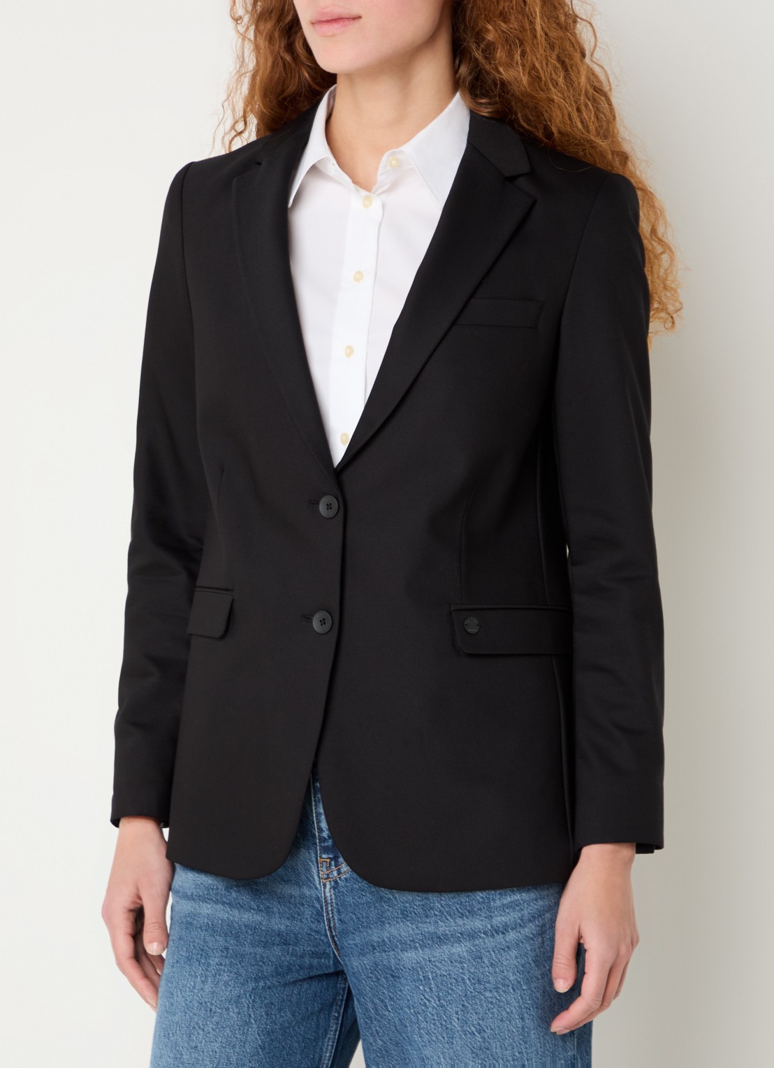 Mos Mosh MMMary Night blazer met klepzakken - detail 2 zwart