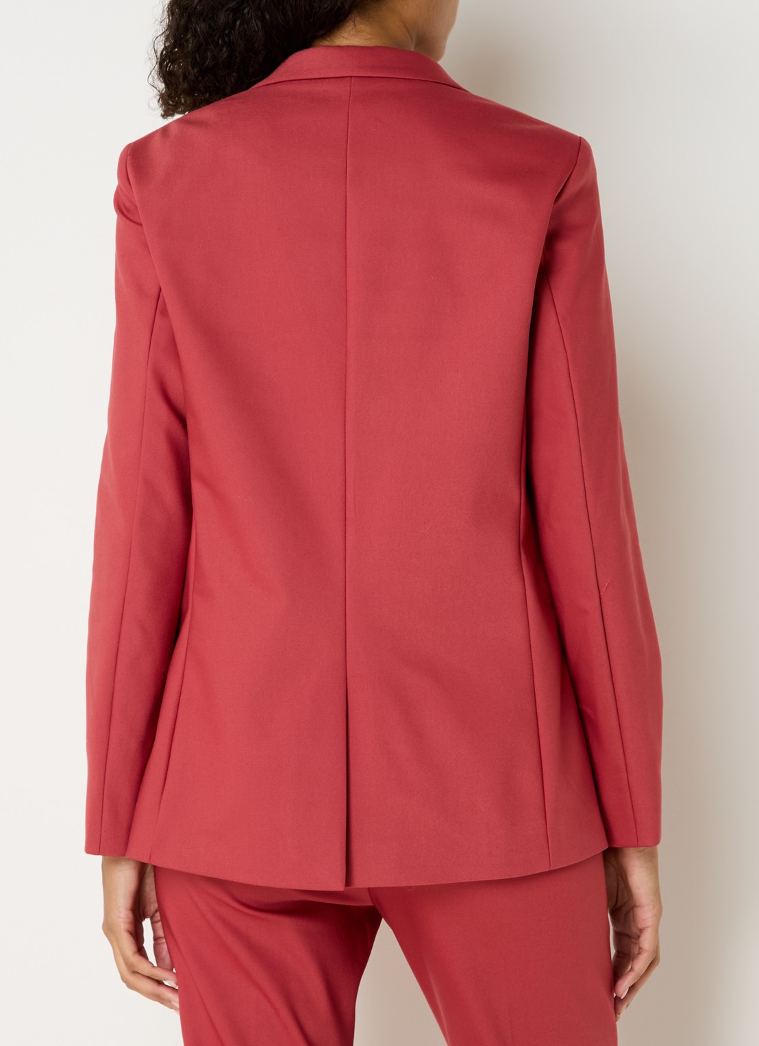 Mos Mosh MMMary Night blazer met klepzakken - achterkant 3 cranberryrood