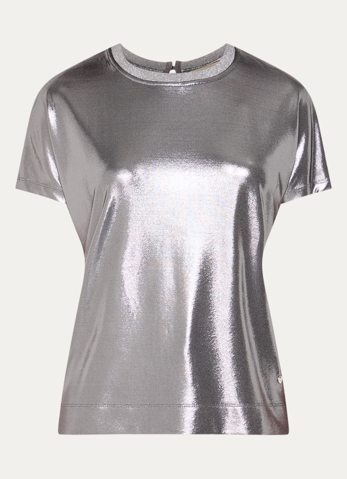 Mos Mosh MMNivola top met metallic finish - voorkant 2 zilver
