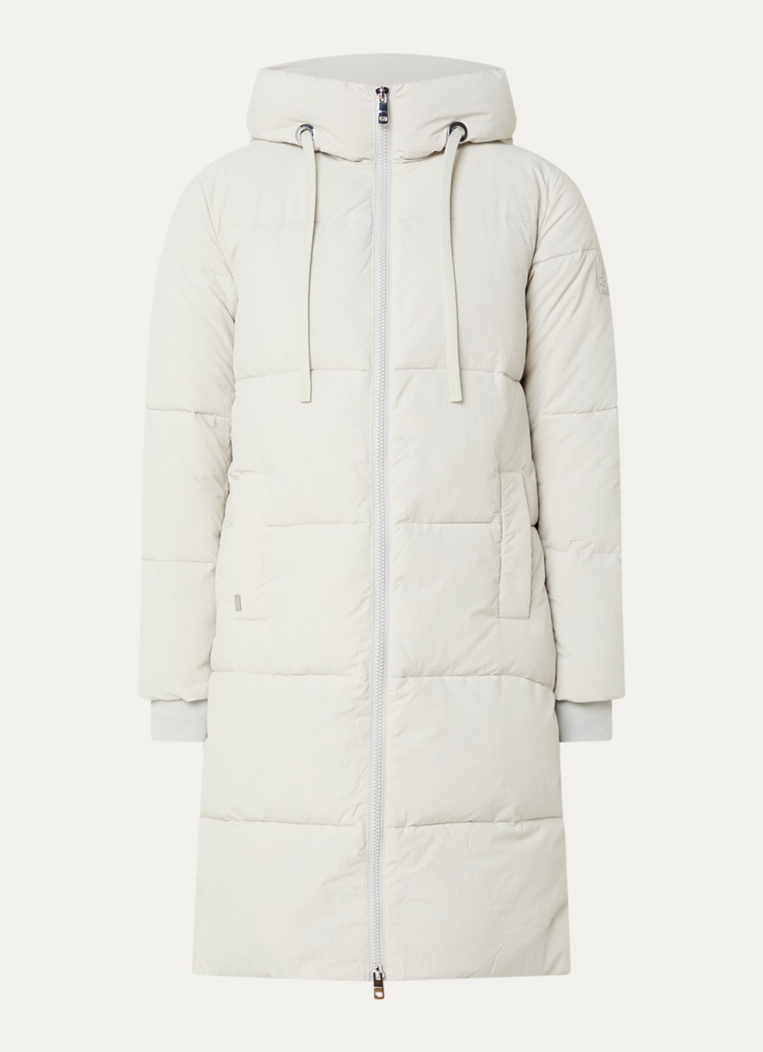 Mos Mosh MMNova Terma puffer jas met capuchon - voorkant lichtgrijs