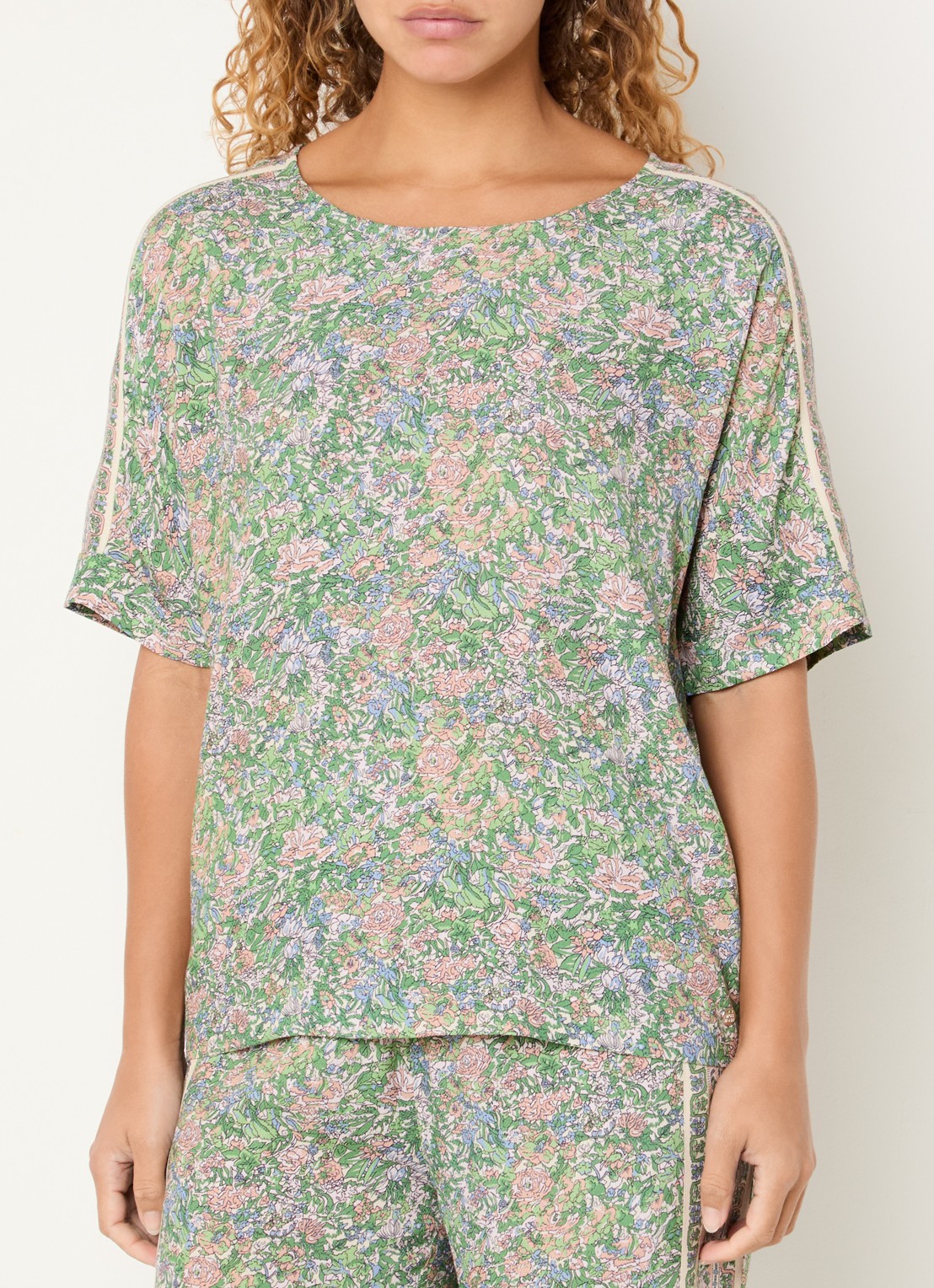 Mos Mosh MMPalma top met bloemenprint - detail 3 groen