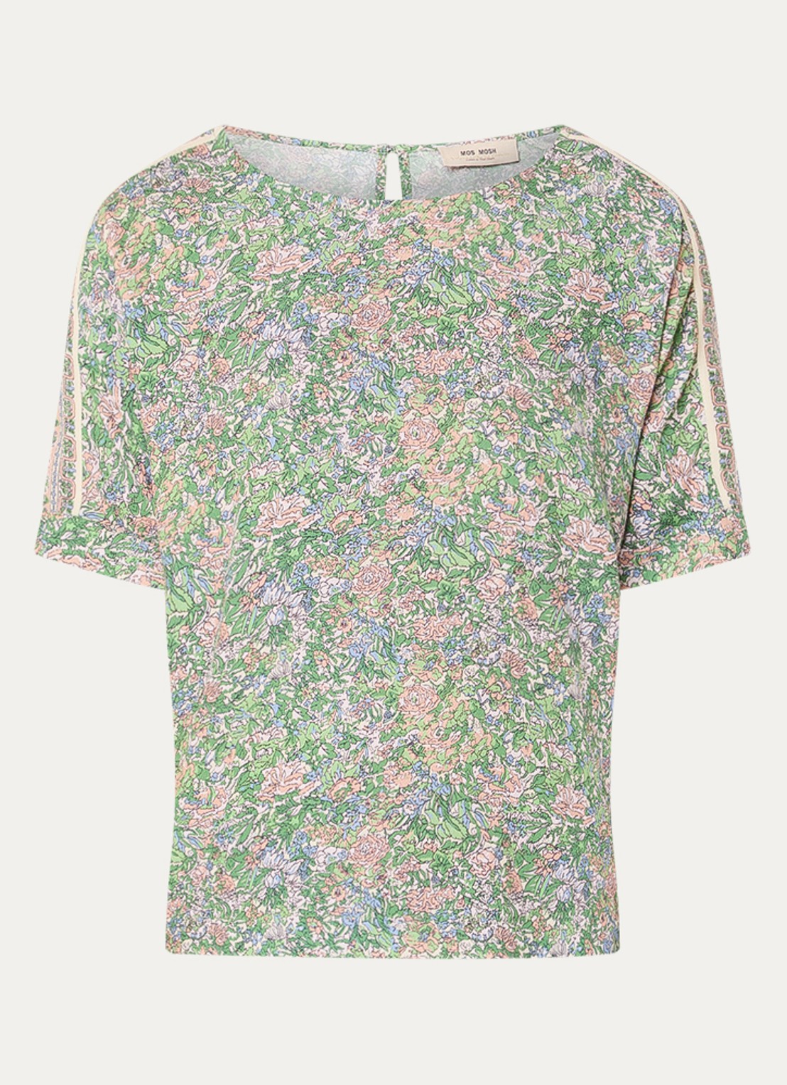 Mos Mosh MMPalma top met bloemenprint - voorkant groen