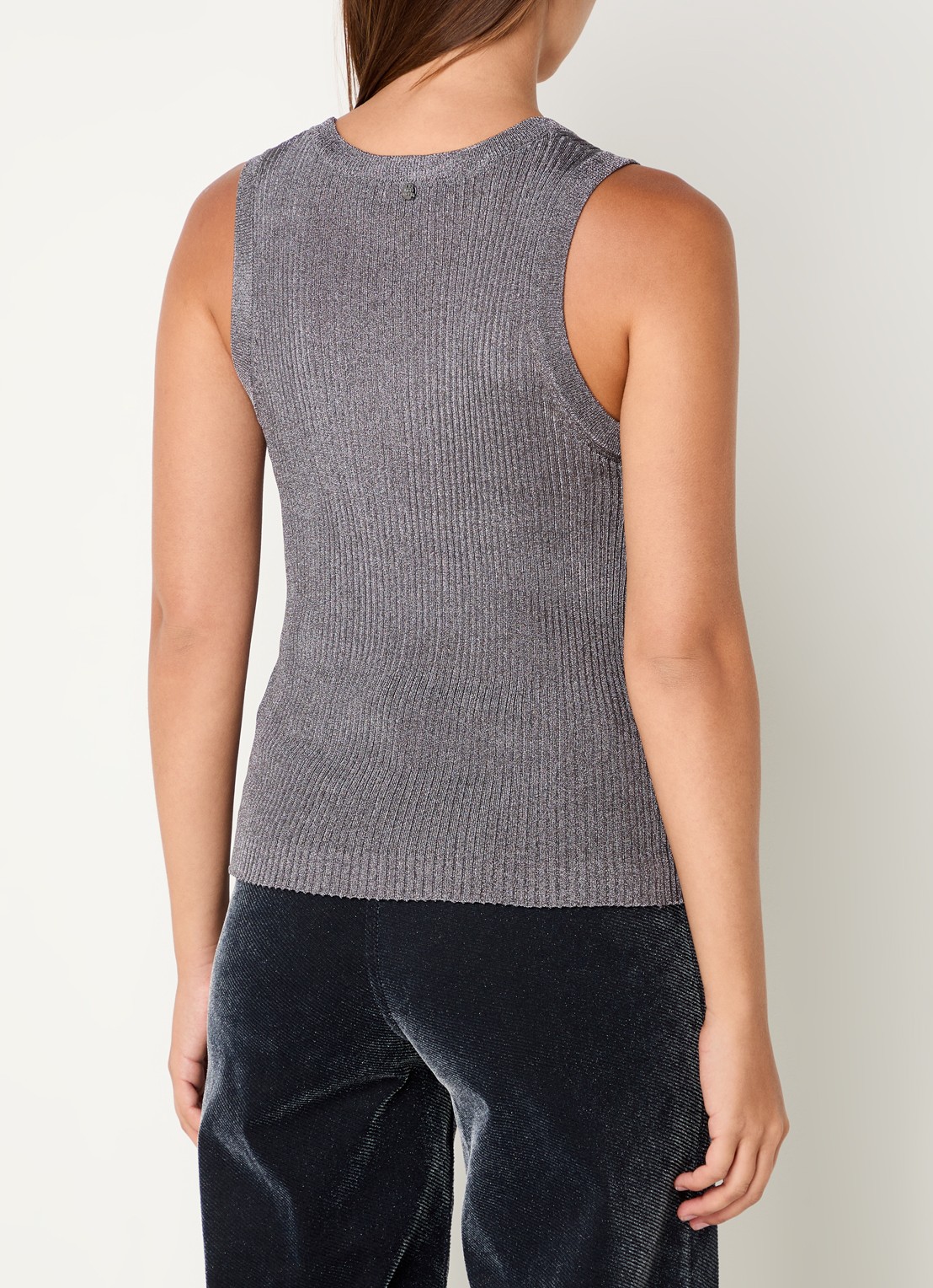 Mos Mosh MMRelena tanktop met lurex - achterkant 5 grijs