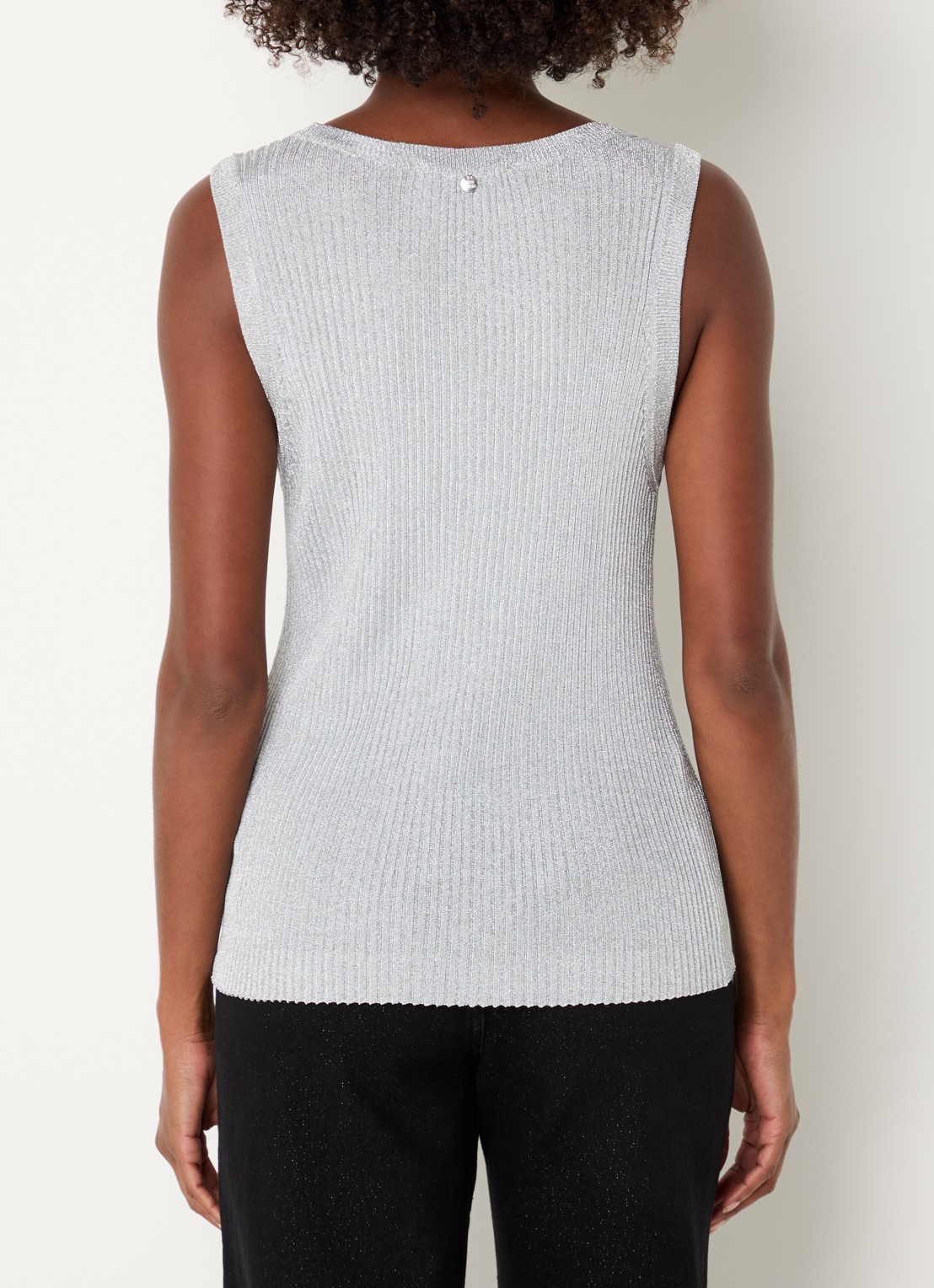 Mos Mosh MMRelena tanktop met lurex - achterkant 3 zilver