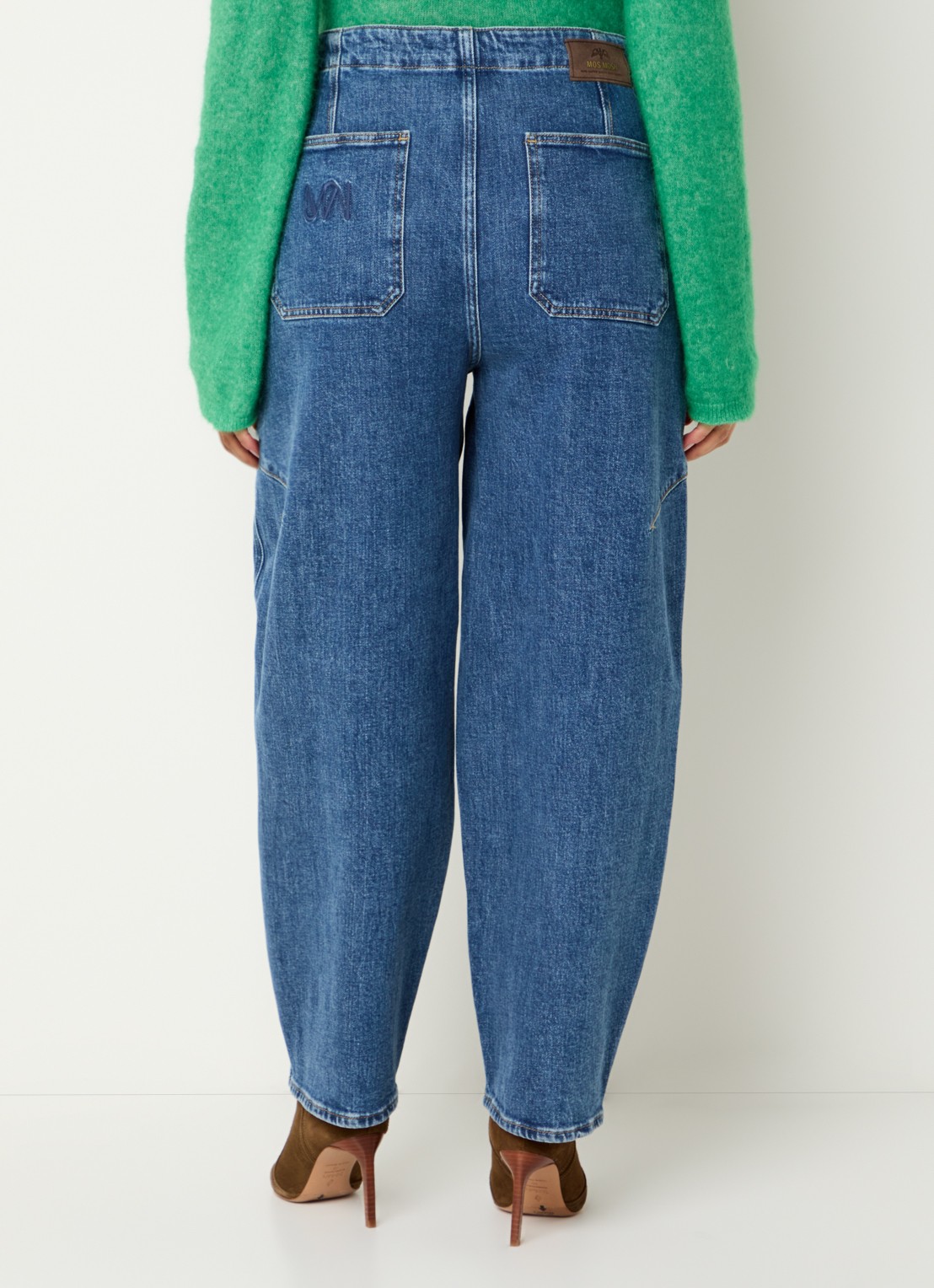 Mos Mosh MMRosy Galleon boyfriend jeans met medium wassing - achterkant 6 indigo