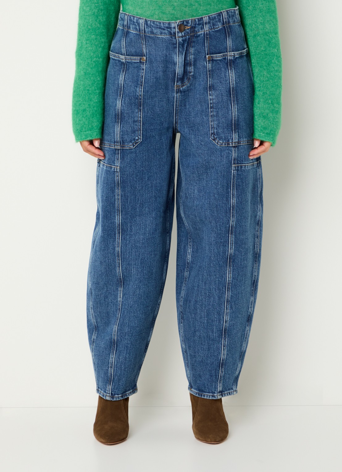 Mos Mosh MMRosy Galleon boyfriend jeans met medium wassing - detail indigo