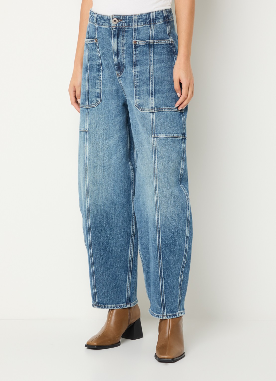 Mos Mosh MMRosy Galleon boyfriend jeans met medium wassing - detail 2 indigo