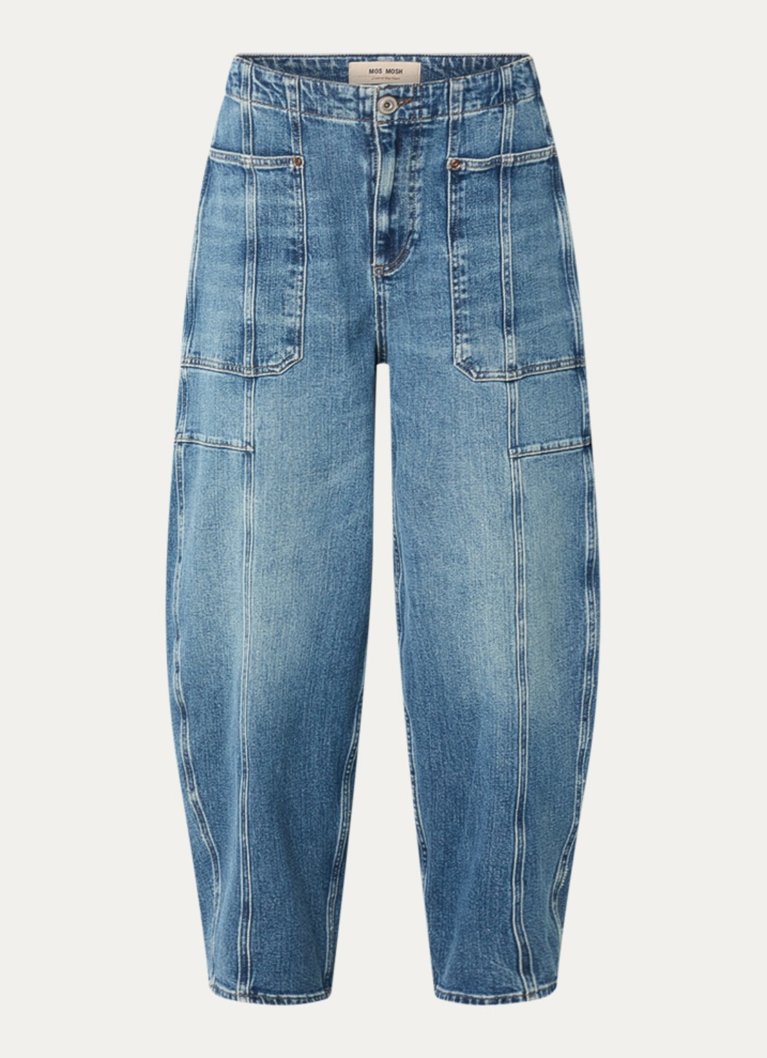 Mos Mosh MMRosy Galleon boyfriend jeans met medium wassing - voorkant 5 indigo