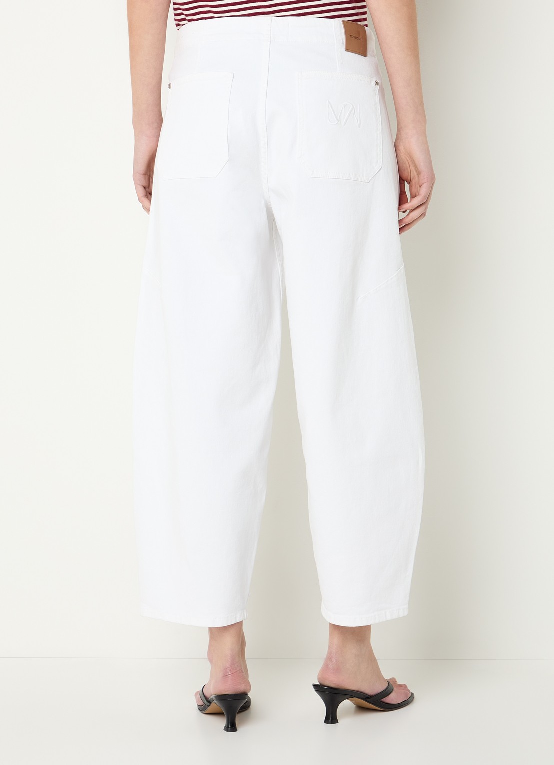 Mos Mosh MMRosy high waist balloon fit jeans met gekleurde wassing - achterkant wit