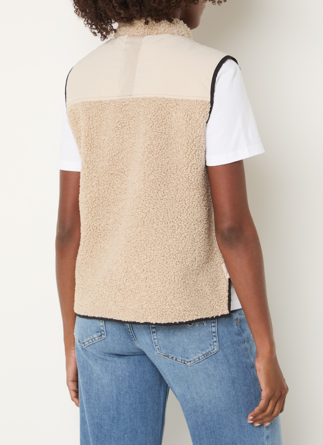 Mos Mosh MMRowe Eli bodywarmer van teddy - achterkant 2 beige