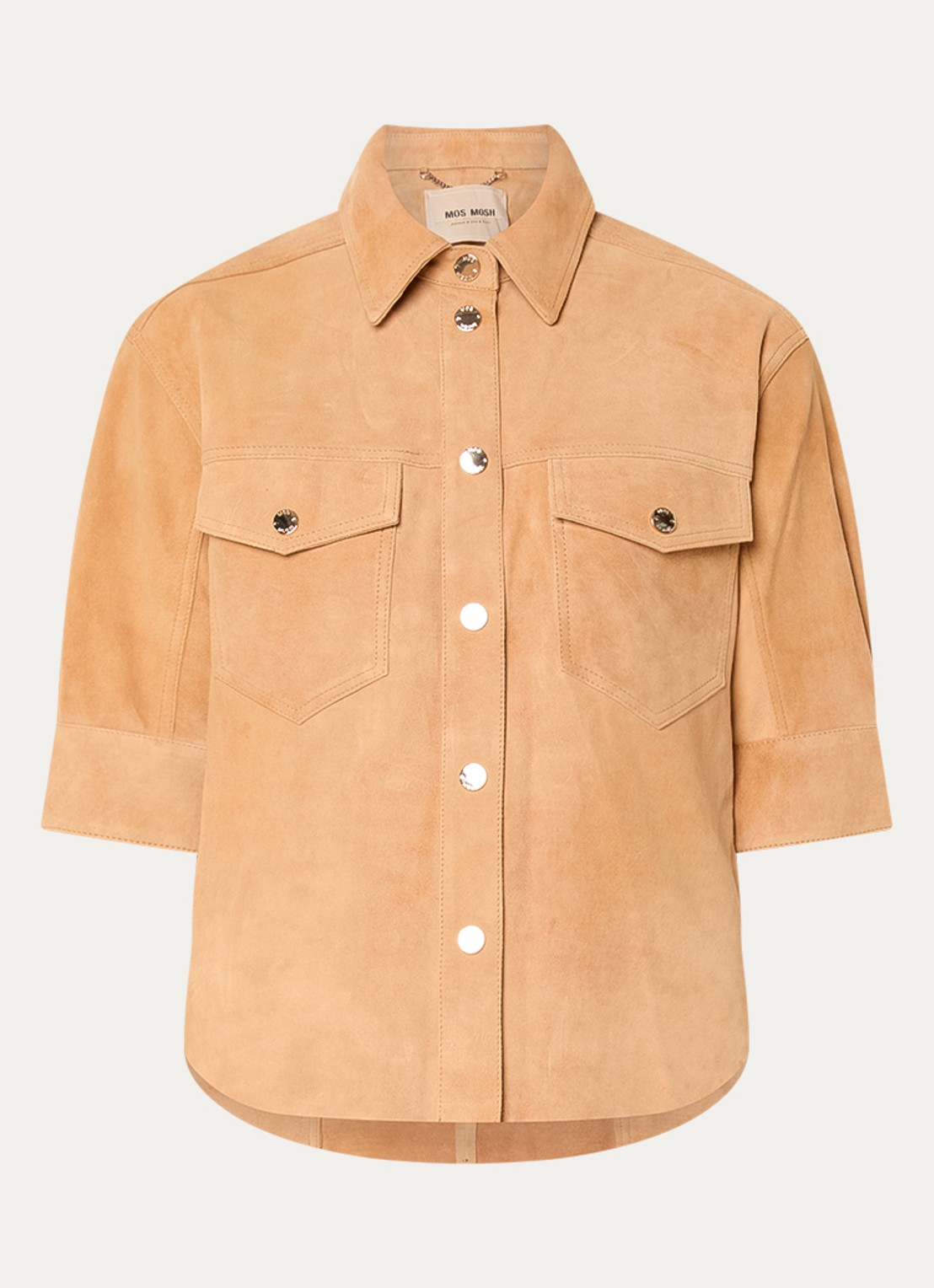 Mos Mosh MMSigga blouse met borstzakken - voorkant 3 donkeroranje