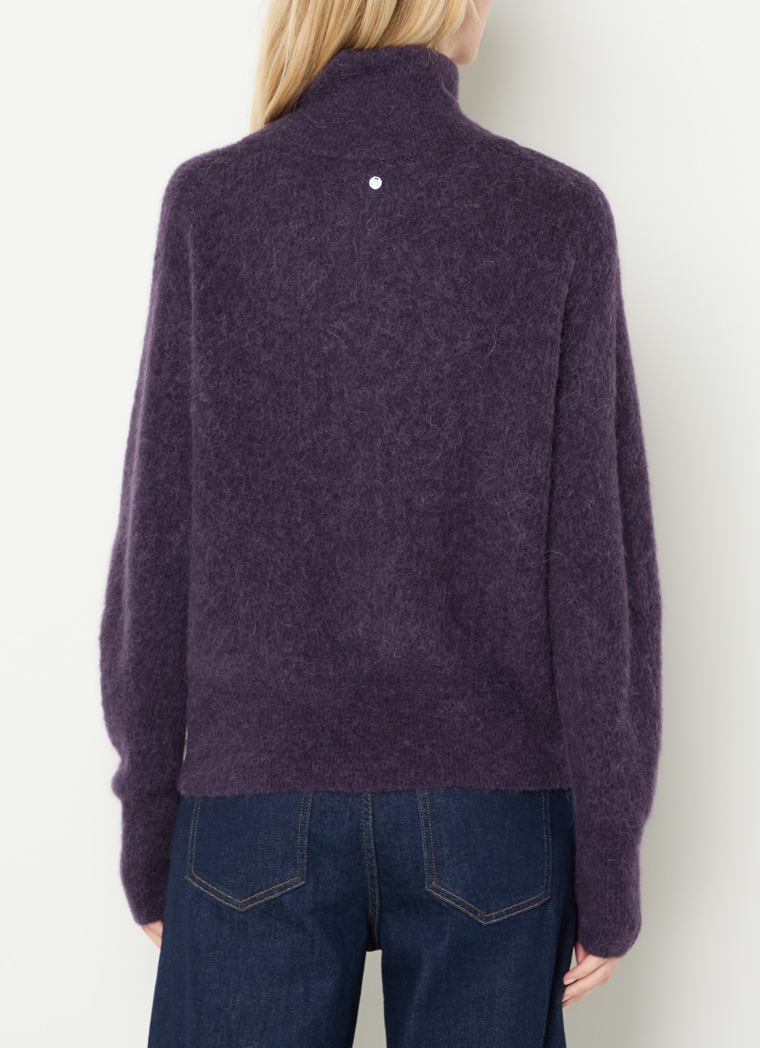 Mos Mosh MMThora grofgebreid vest in alpaca wolblend - achterkant 4 paars