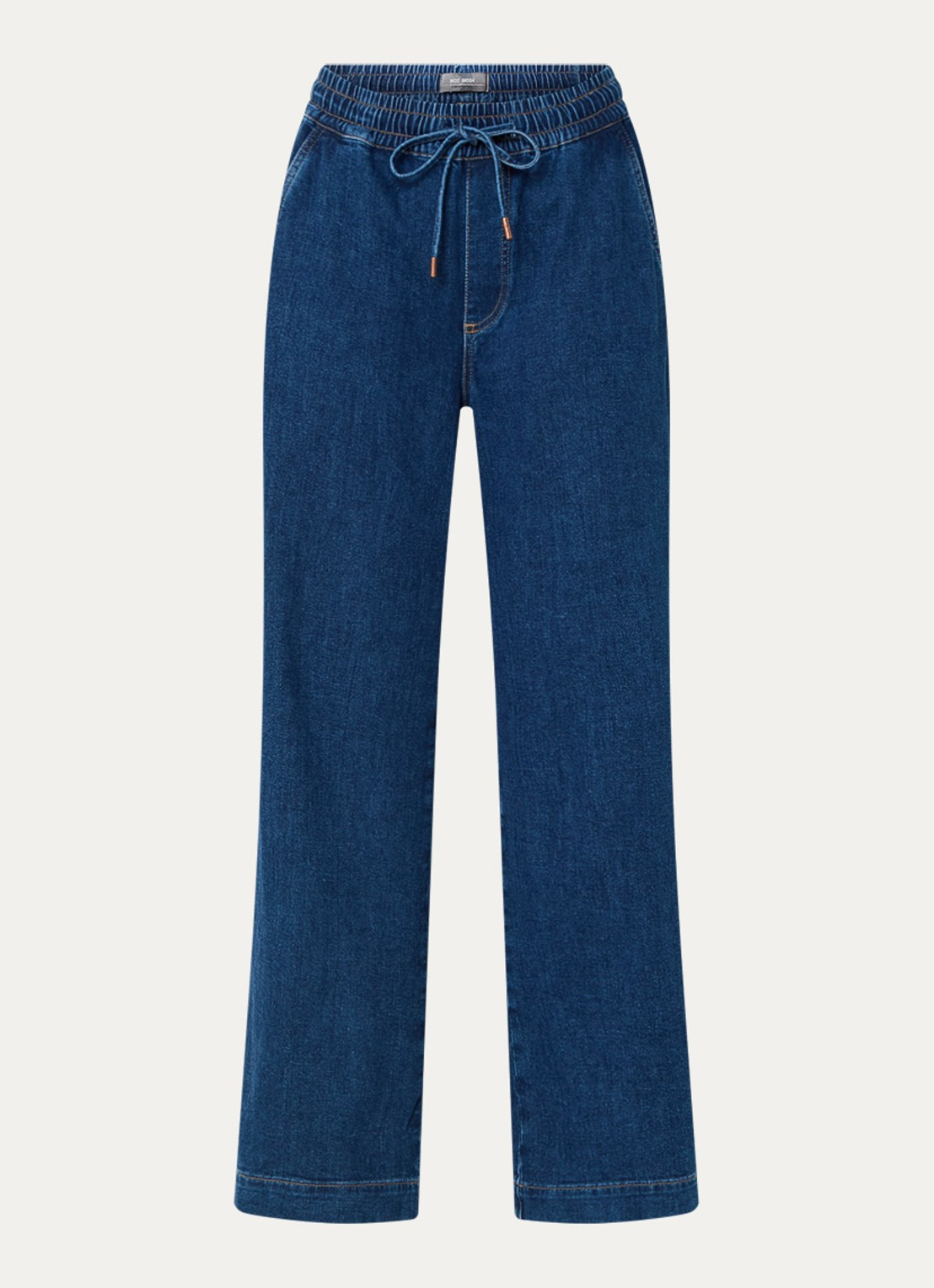Mos Mosh MMVasco high waist wide leg jeans met donkere wassing - voorkant 2 donkerblauw