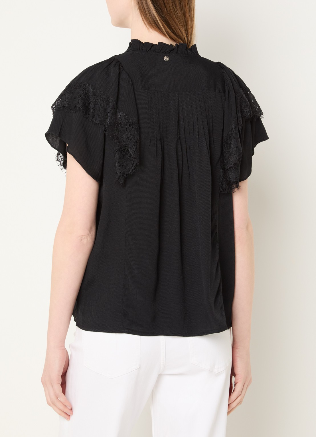 Mos Mosh MMWea tuniek met broderie - achterkant zwart