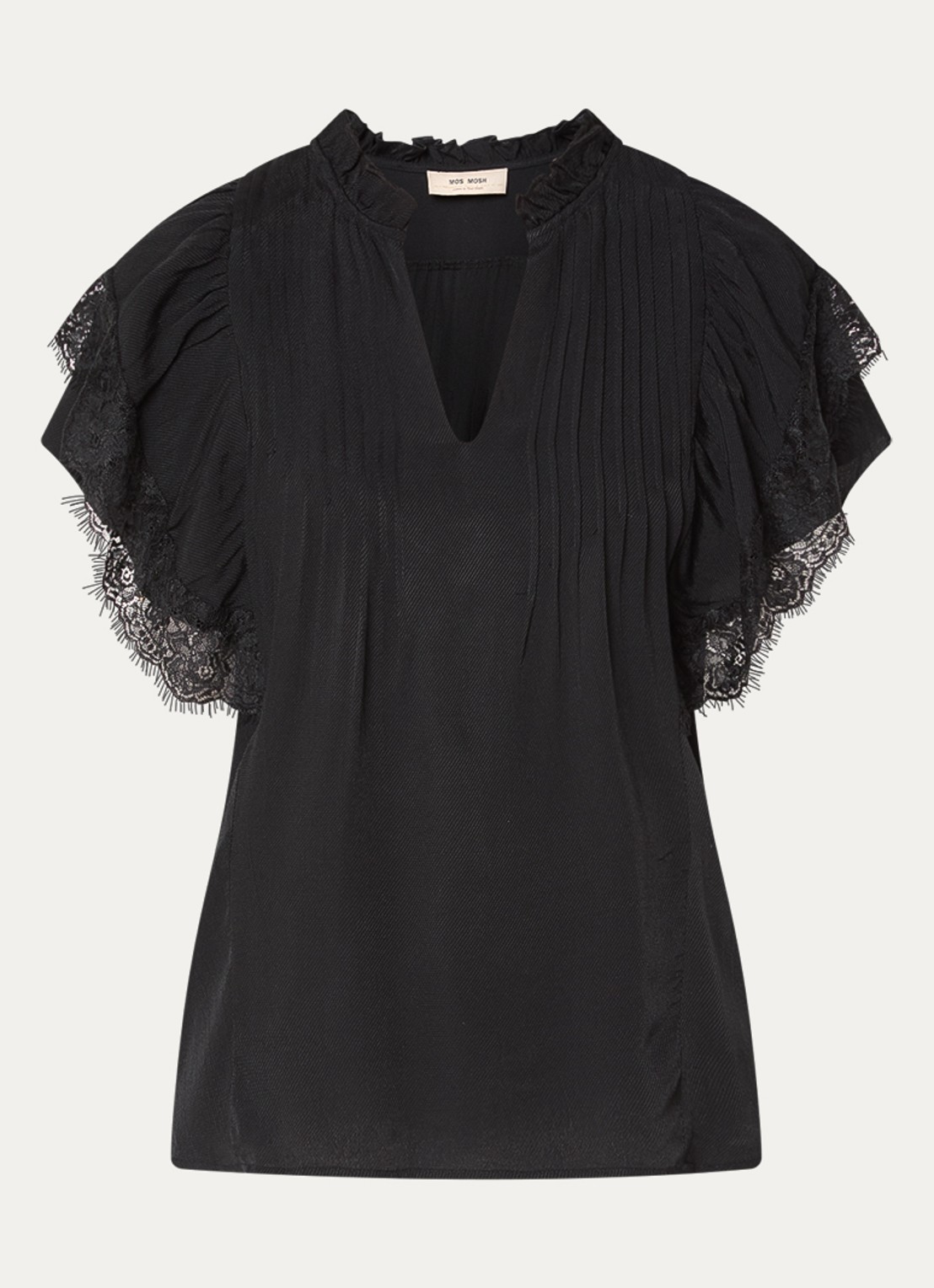 Mos Mosh MMWea tuniek met broderie - voorkant 2 zwart