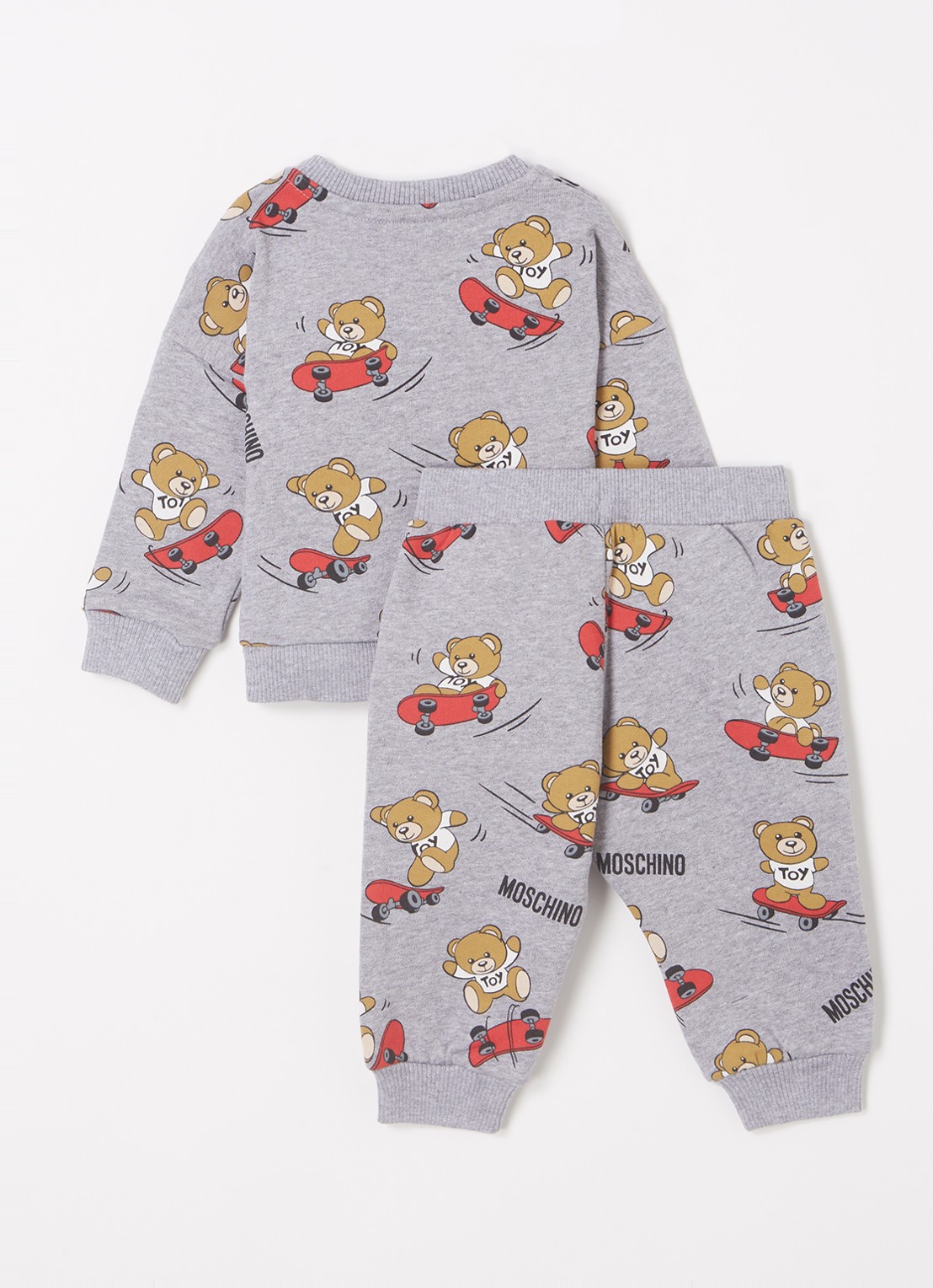 Moschino Babyset met sweater en joggingbroek 2-delig - achterkant middengrijs