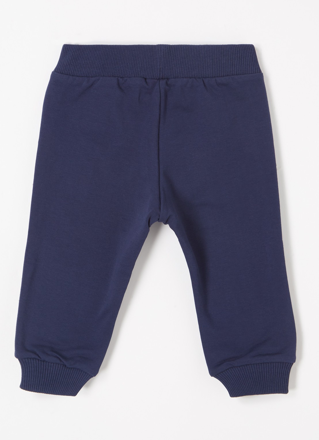 Moschino Tapered fit joggingbroek met logoprint - voorkant 2 donkerblauw