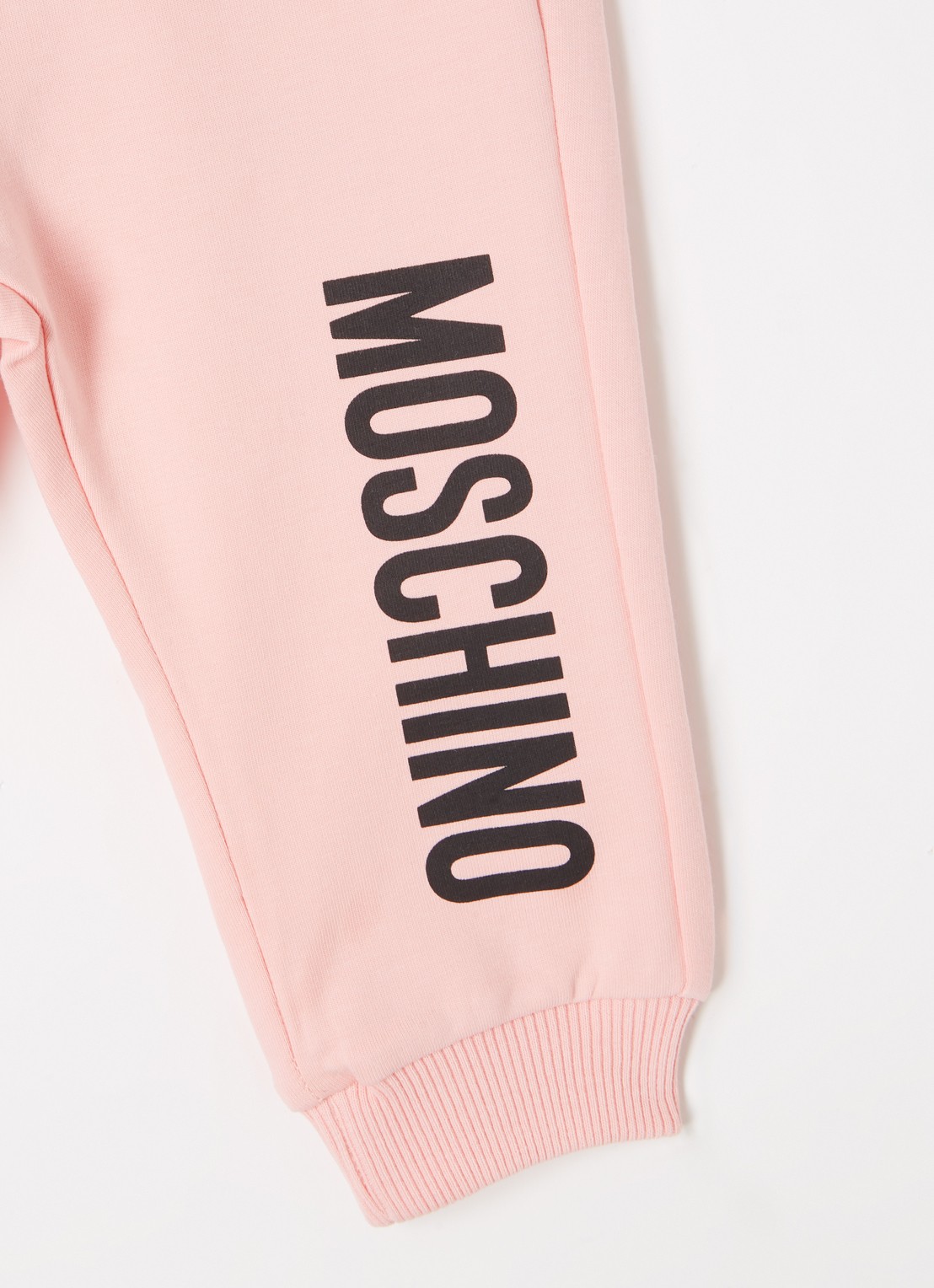 Moschino Tapered fit joggingbroek met logoprint - detail 3 roze